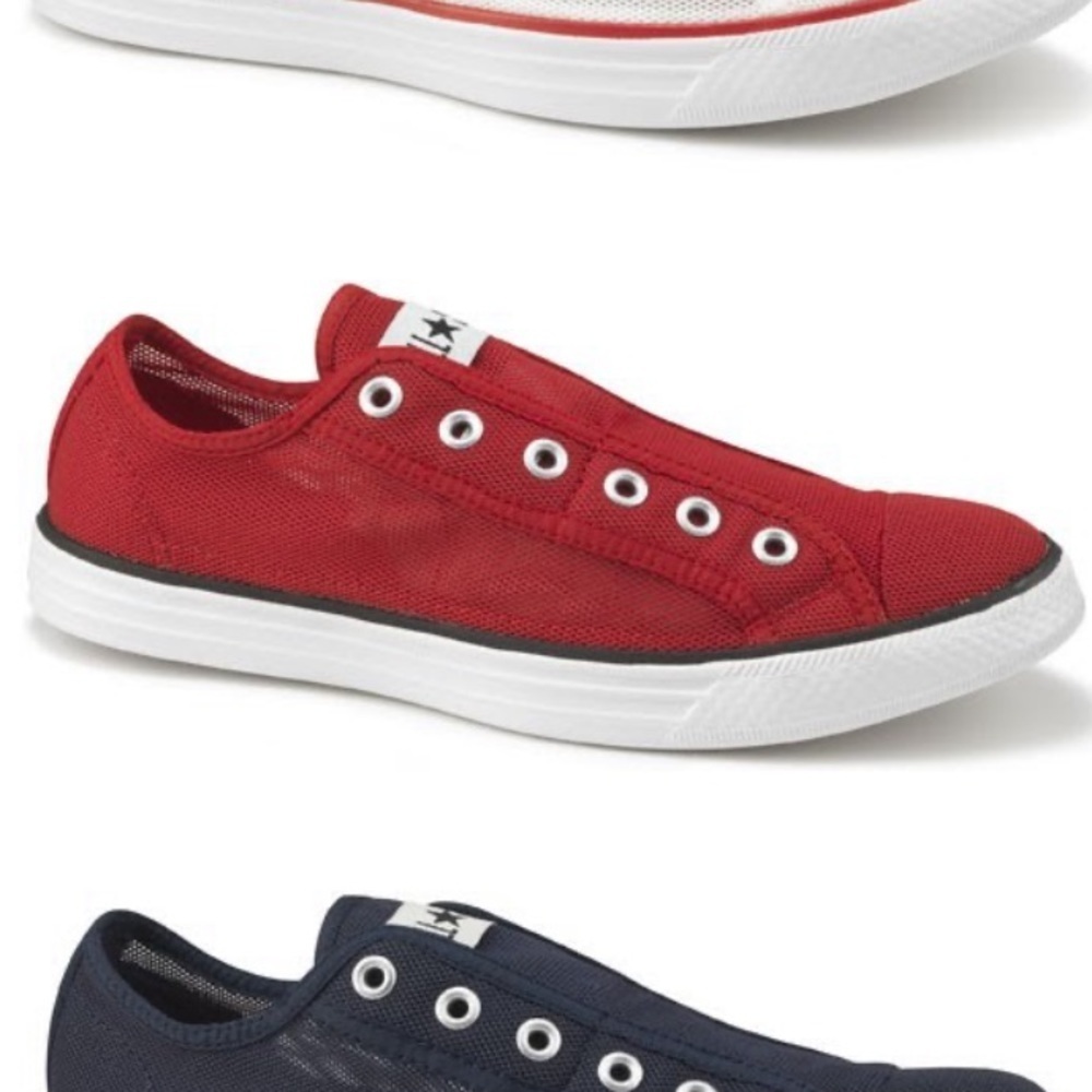 Converse Chuck It Red Mesh Slip on sneakers size 6